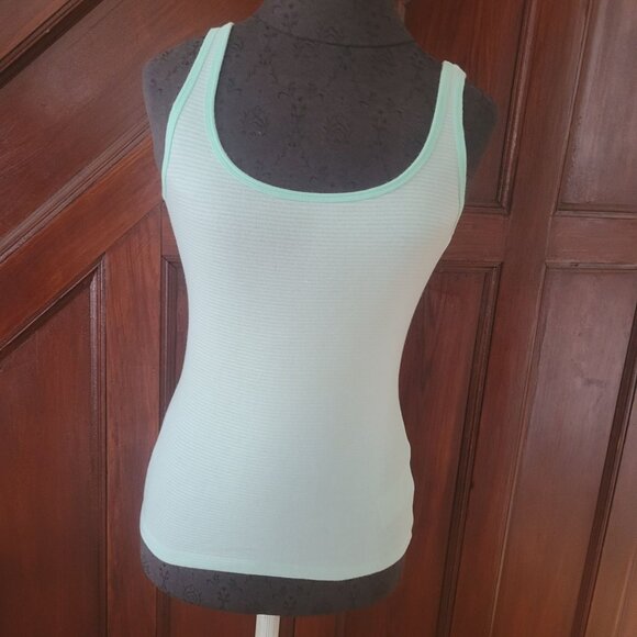 Levi's Women's Mint Green Striped Tank Top - Size S - Picture 1 of 6